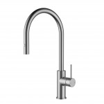 Otus Brushed Nickel Slimline SS Gooseneck Pull-Out Sink Mixer Otus Brushed Nickel Slimline SS Gooseneck Pull-Out Sink Mixer